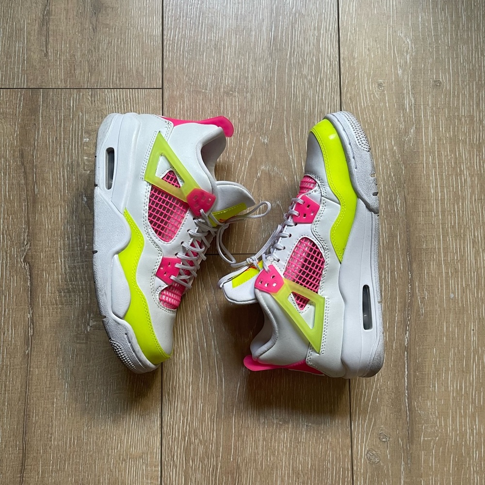 2020 AIR JORDAN 4 RETRO GS LEMON - Picture 2 of 2